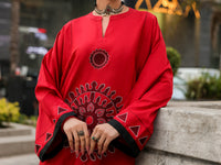 Red Cambric Kurti - AL-LK-1157