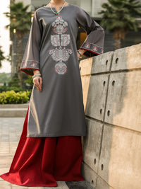 Grey Lawn Kurti - AL-LK-1158