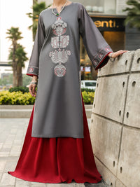 Grey Lawn Kurti - AL-LK-1158