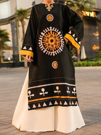 Black Embroidered Lawn Kurti - AL-LK-1159