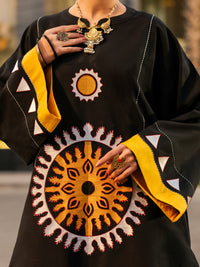 Black Embroidered Lawn Kurti - AL-LK-1159