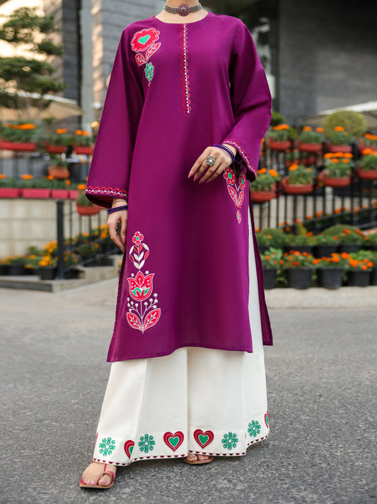 Purple Lawn Kurti - AL-LK-1166