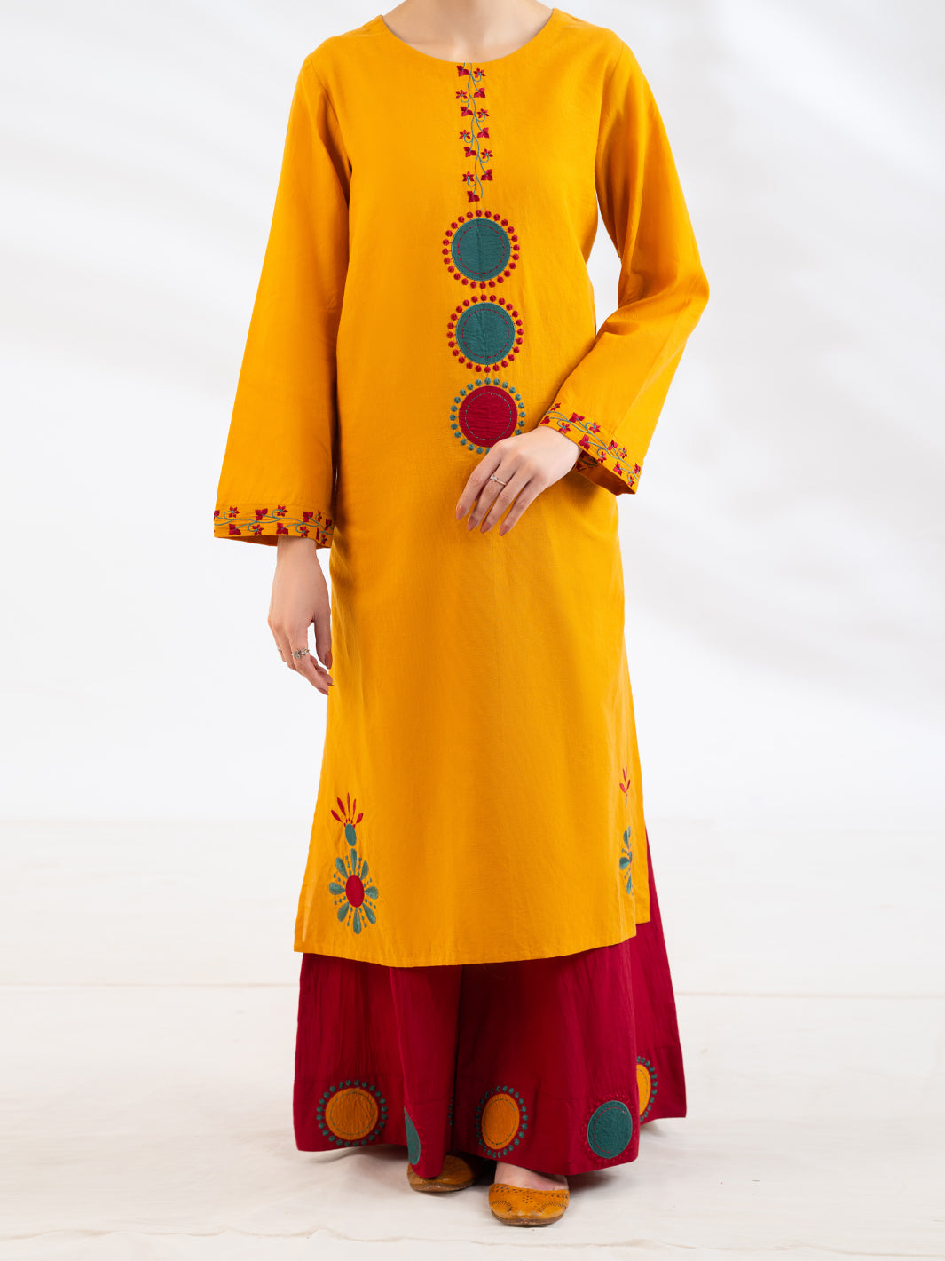 Rust Lawn Kurti - AL-LK-1167
