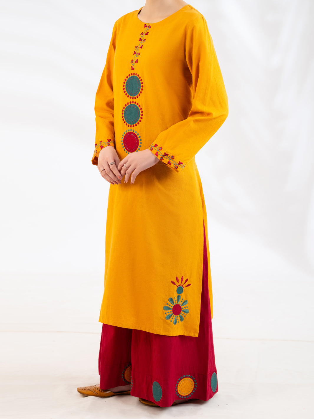 Rust Lawn Kurti - AL-LK-1167