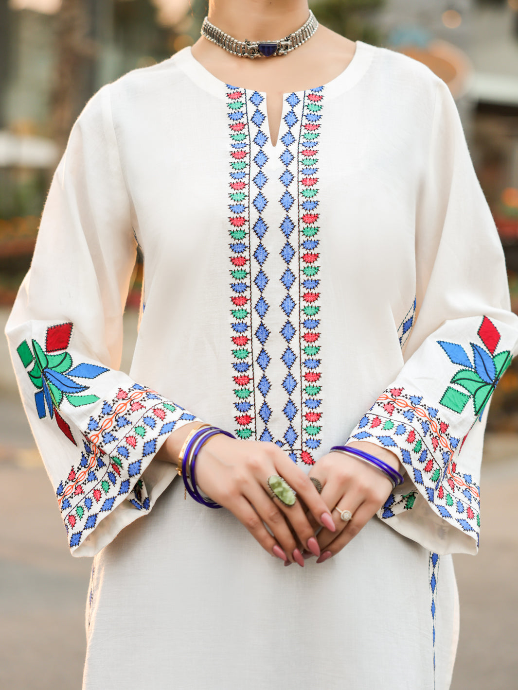 White Lawn Kurti - AL-LK-1168