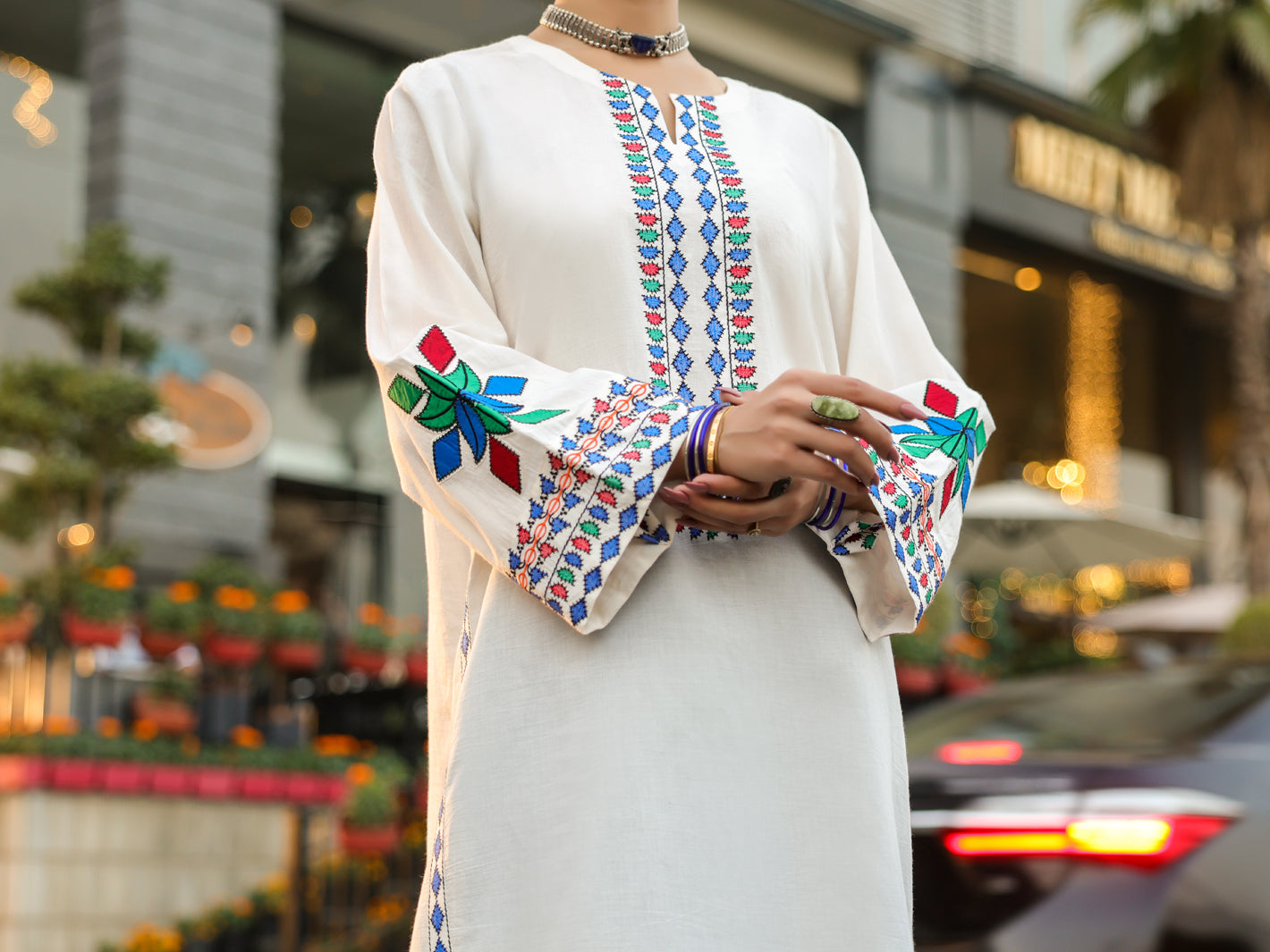 White Lawn Kurti - AL-LK-1168