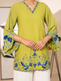 Parrot Green Cotton Lawn Kurti - AL-LK-1179