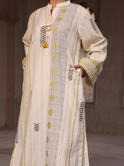 Off White Lino Kara Tunic - AL-LK-915