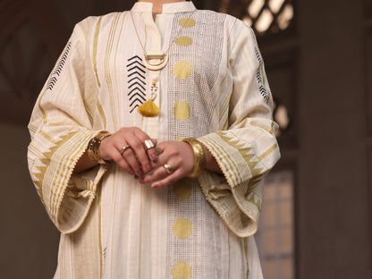 Off White Lino Kara Tunic - AL-LK-915