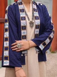 Blue Dobby Tunic - AL-LK-919