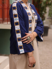 Blue Dobby Tunic - AL-LK-919