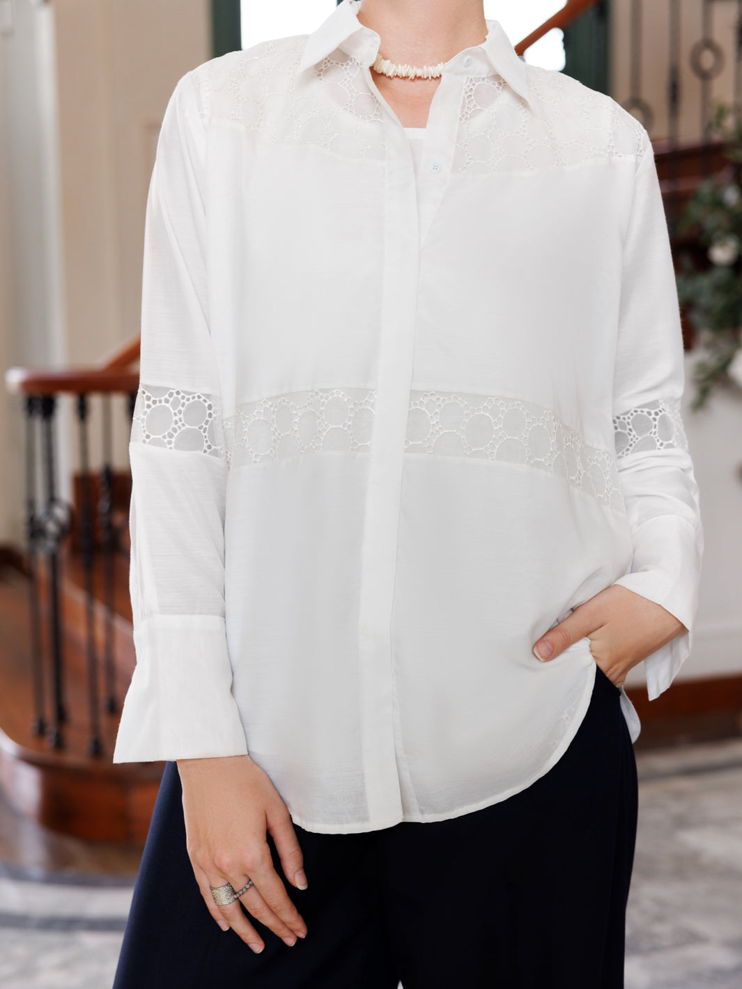 White Maple Silk Tunic - AL-LK-925