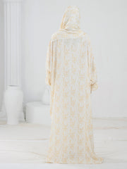 Off White Digital Viscose Salah Robe - AL-LK-942