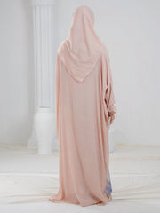 Tea Pink Digital Viscose Salah Robe - AL-LK-943