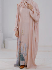 Tea Pink Digital Viscose Salah Robe - AL-LK-943