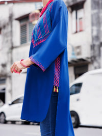 Blue Dyed Lawn Tunic - AL-LK-954