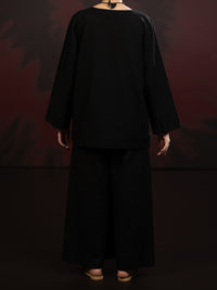 Black Light Slub Khaddar 2Pc Stitched - AL-2PS-LKS-1085