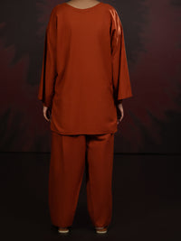 Rust Light Slub Khaddar 2Pc Stitched - AL-2PS-LKS-1087