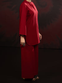 Red Light Slub Khaddar 2Pc Stitched - AL-2PS-LKS-1088