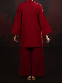 Red Light Slub Khaddar 2Pc Stitched - AL-2PS-LKS-1088