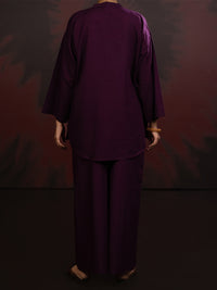 Purple Light Slub Khaddar 2Pc Stitched - AL-2PS-LKS-1089