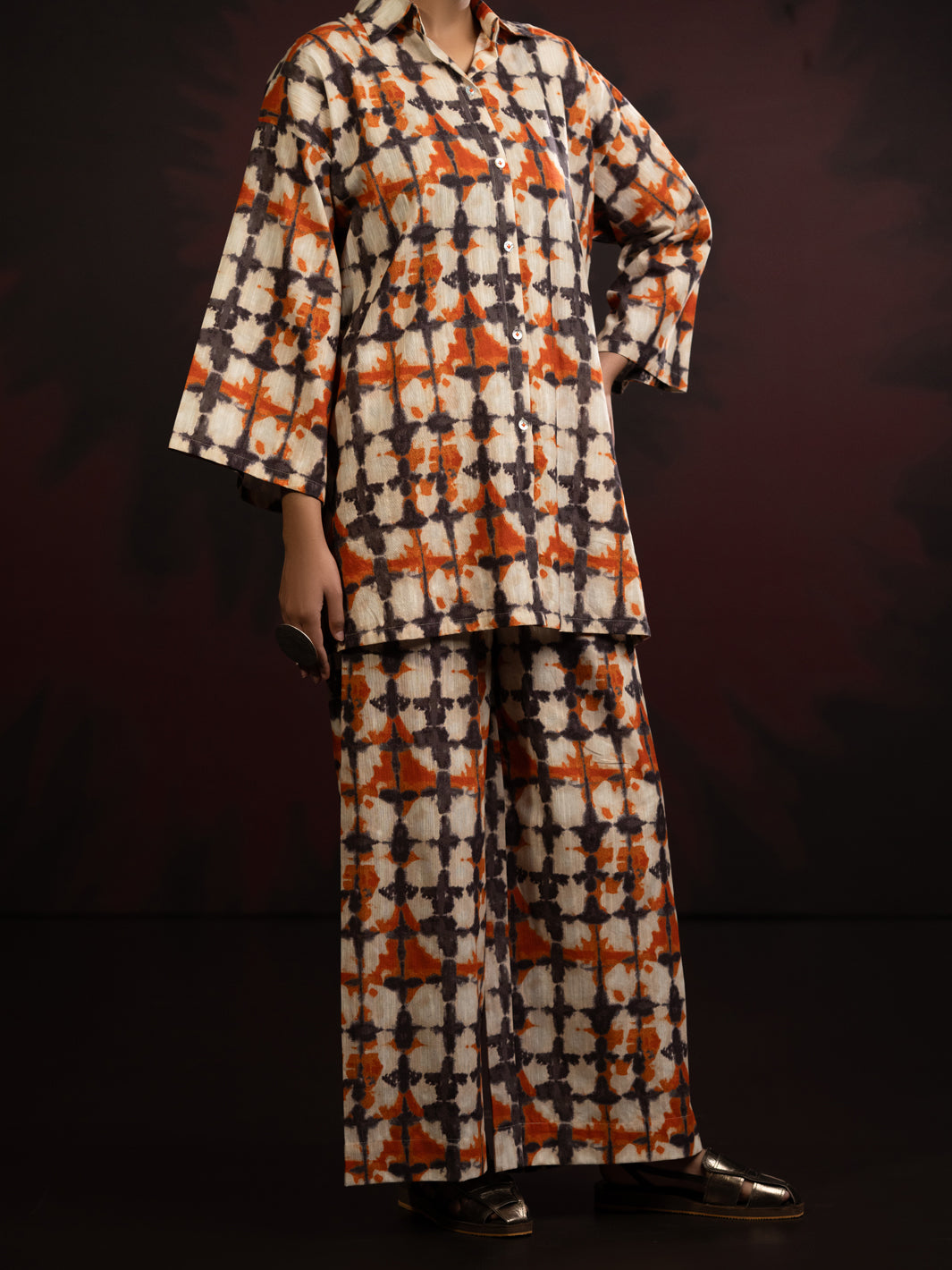 Beige Khaddar 2Pc Stitched - AL-2PS-LKS-1090