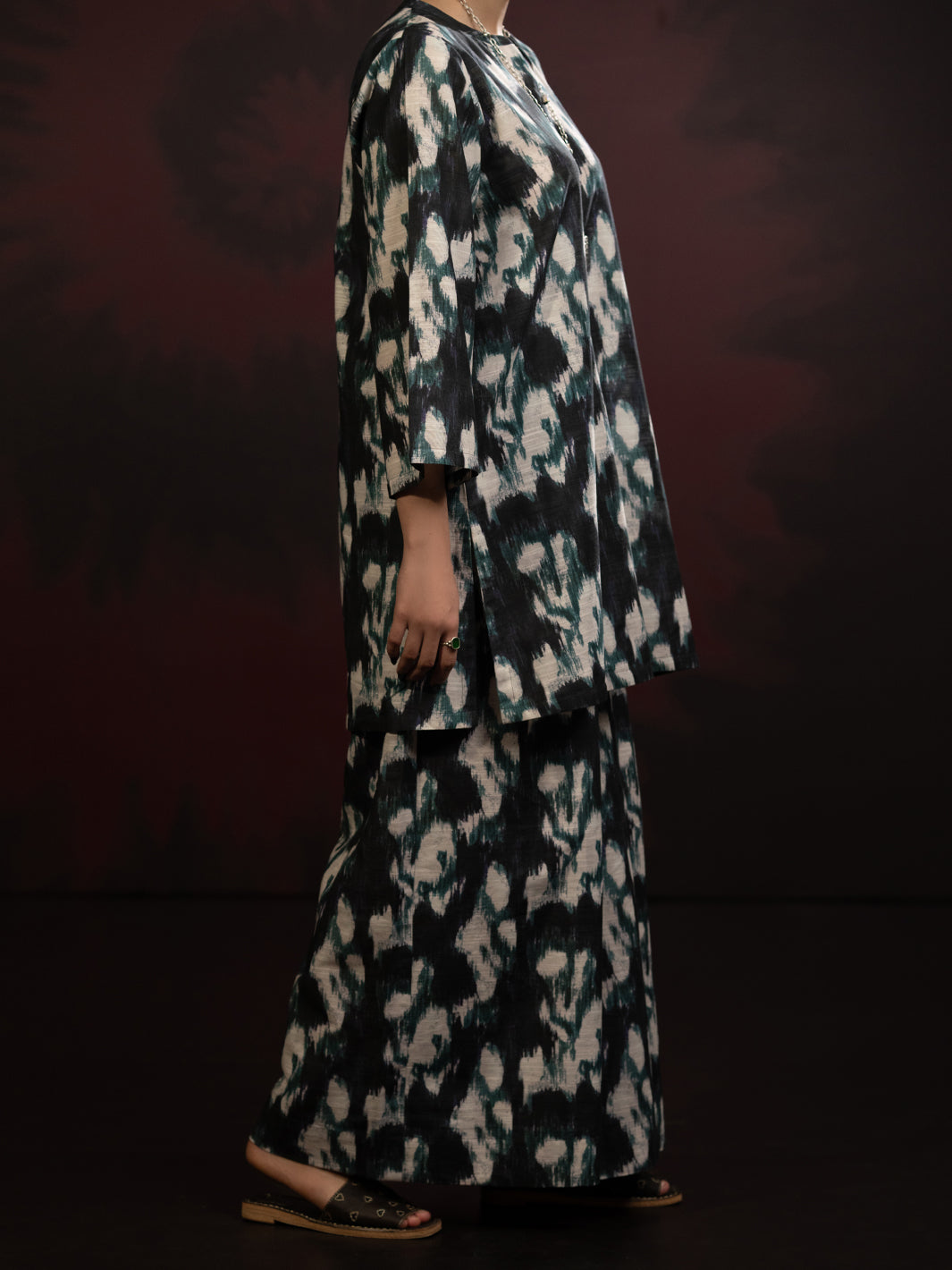 Teal Khaddar 2Pc Stitched - AL-2PS-LKS-1091