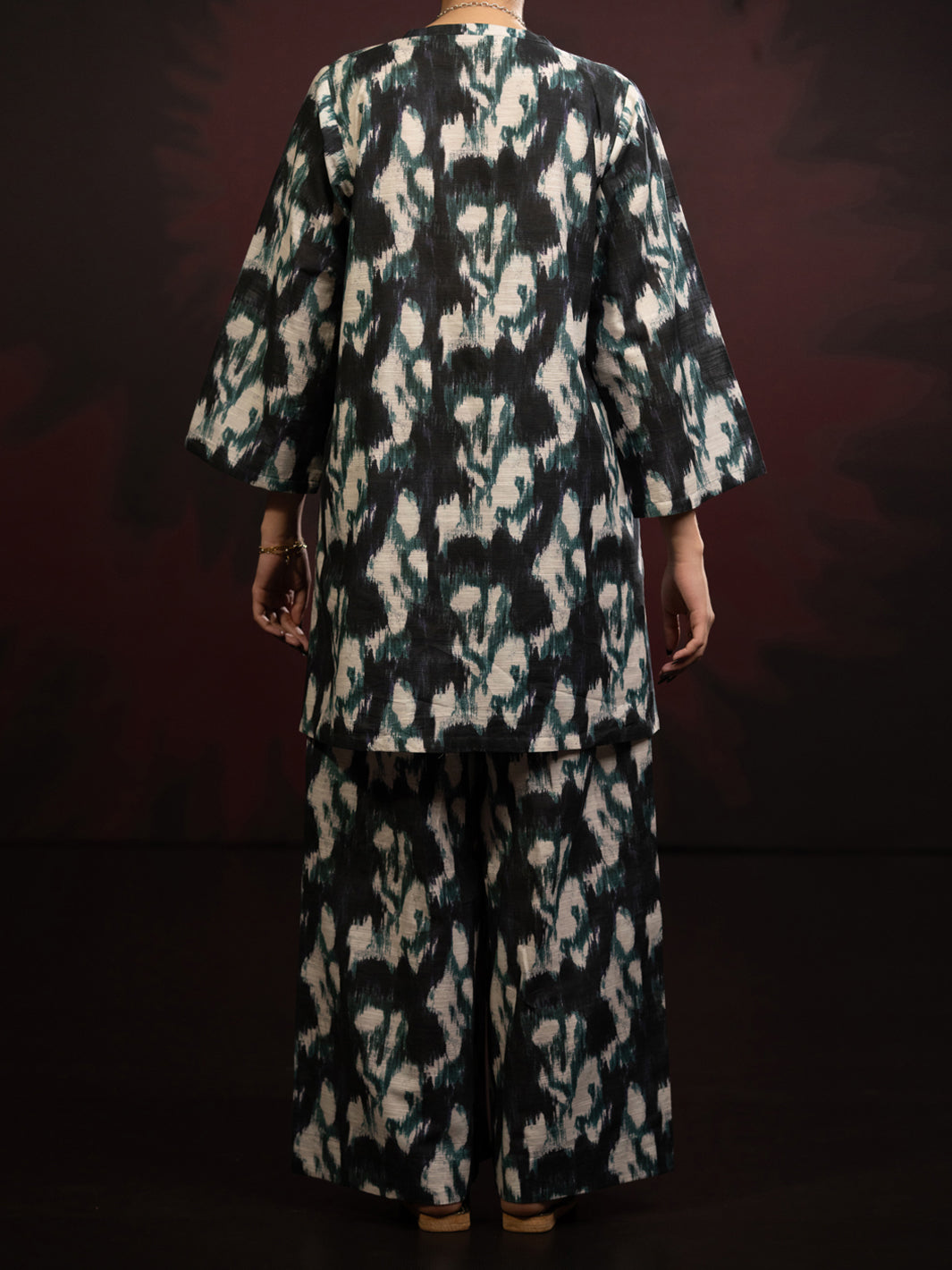 Teal Khaddar 2Pc Stitched - AL-2PS-LKS-1091