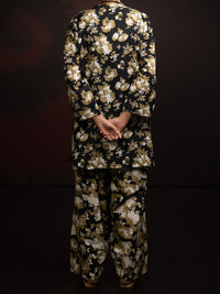 Black Slub Khaddar 2Pc Stitched - AL-2PS-LKS-1095