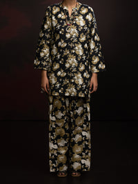 Black Slub Khaddar 2Pc Stitched - AL-2PS-LKS-1095