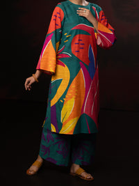 Multicolor Light Slub Khaddar 2Pc Stitched - AL-2PS-LKS-1096