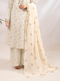 Lemon Zari Lawn Casual Dupatta - ALP-ST-2367