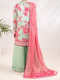 Aqua Blue Lawn 3Pc Unstitched - ALP-3PS-2394