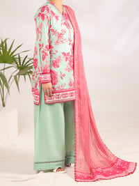Aqua Blue Lawn 3Pc Unstitched - ALP-3PS-2394
