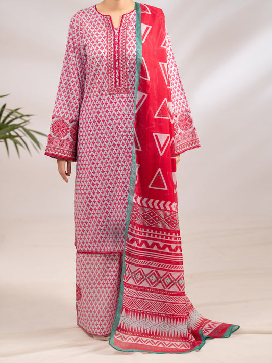Pink Lawn 3Pc Unstitched - ALP-3PS-2422