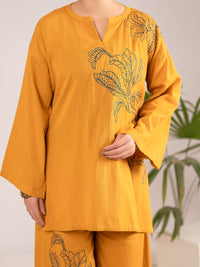 Mustard Dobby Square 2Pc Stitched - AL-2PS-LKS-1100