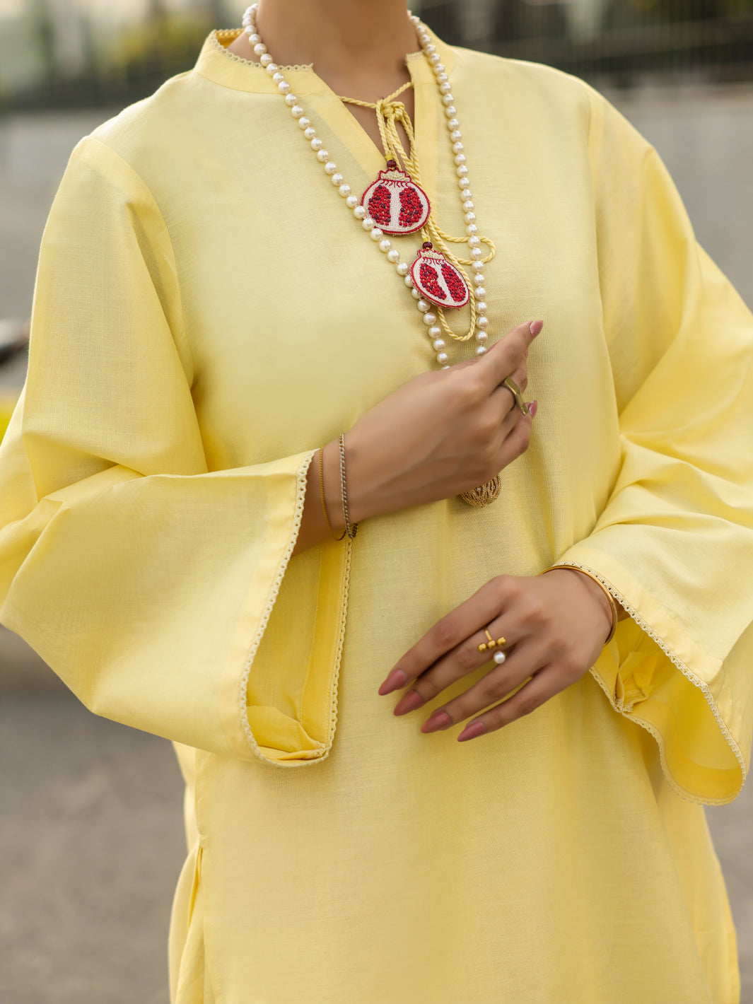 Yellow Lawn 2Pc Stitched - AL-2PS-LKS-1107