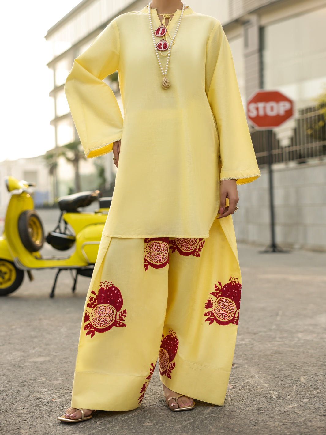 Yellow Lawn 2Pc Stitched - AL-2PS-LKS-1107