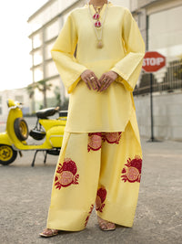 Yellow Lawn 2Pc Stitched - AL-2PS-LKS-1107