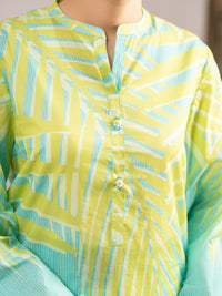 Aqua Blue Lawn 2Pc Stitched - AL-2PS-LKS-1110