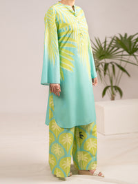 Aqua Blue Lawn 2Pc Stitched - AL-2PS-LKS-1110