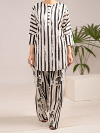 Black & White Lawn 2Pc Stitched - AL-2PS-LKS-1111