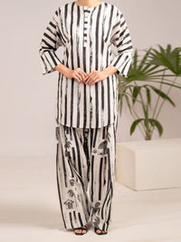 Black & White Lawn 2Pc Stitched - AL-2PS-LKS-1111