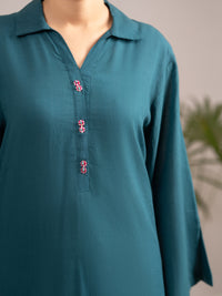 Green Cross-Hatch 2Pc Stitched - AL-2PS-LKS-1130