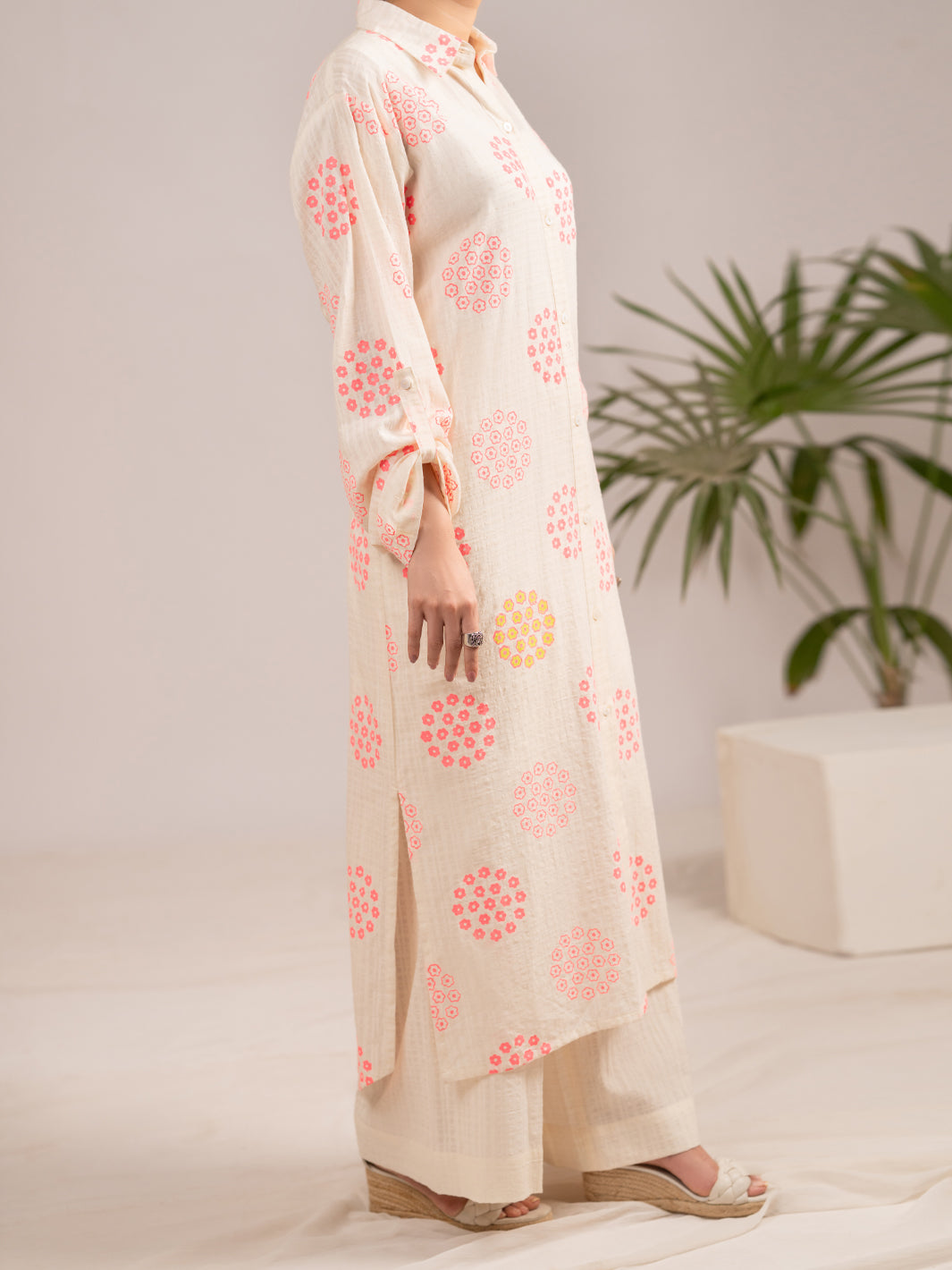 Off White Crosshatch 2Pc Stitched - AL-2PS-LKS-1146