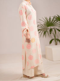 Off White Crosshatch 2Pc Stitched - AL-2PS-LKS-1146
