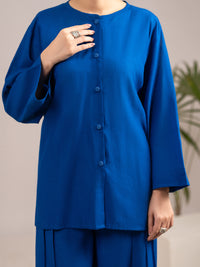 Blue Crosshatch 2Pc Stitched - AL-2PS-LKS-1127