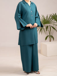 Green Cross-Hatch 2Pc Stitched - AL-2PS-LKS-1130