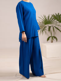 Blue Crosshatch 2Pc Stitched - AL-2PS-LKS-1127