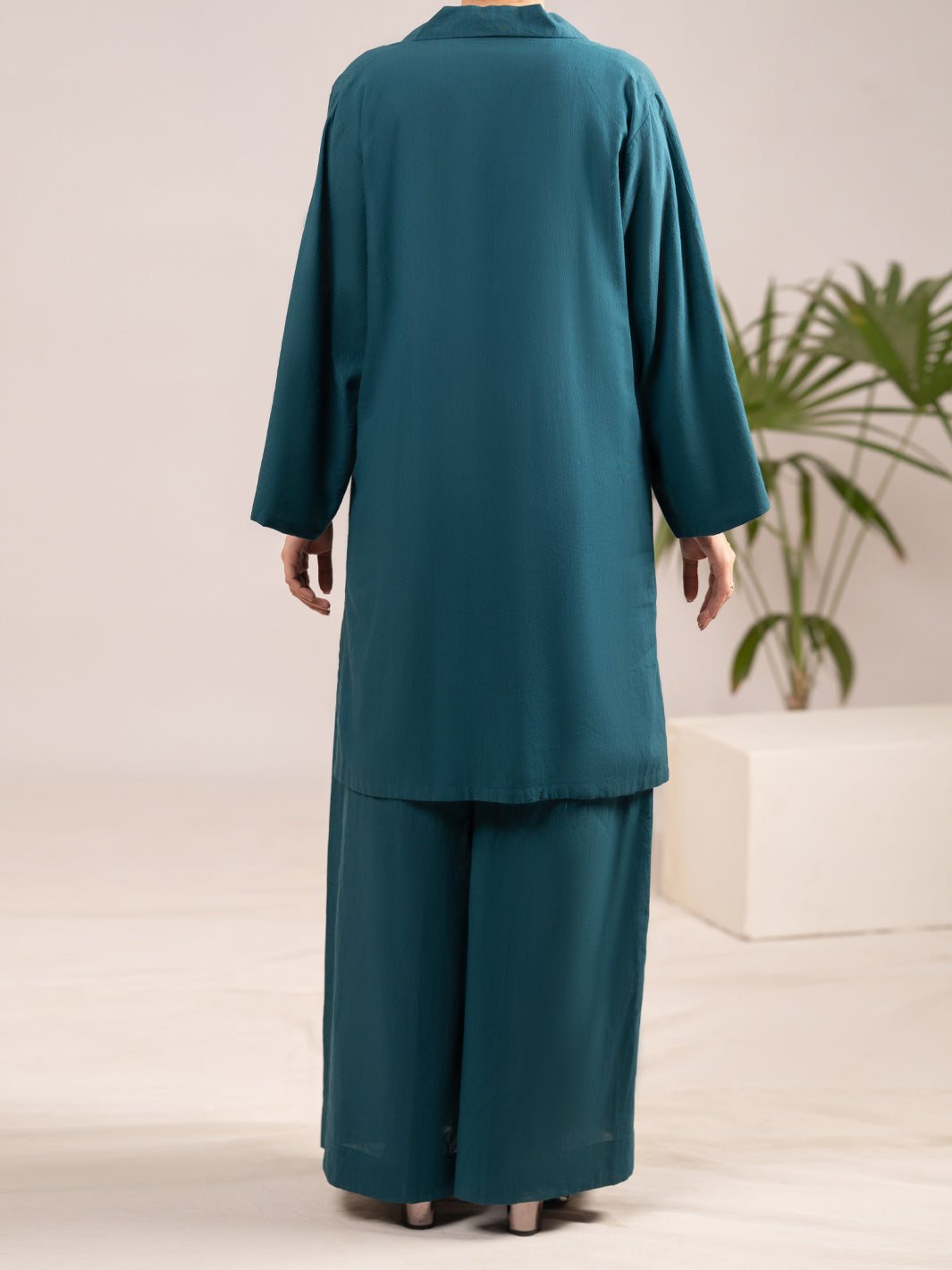 Green Cross-Hatch 2Pc Stitched - AL-2PS-LKS-1130